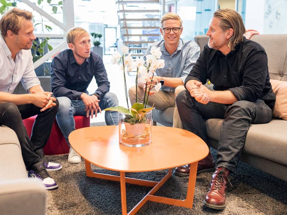 Capturis ledelse, Jacob Emil Opstrup (CRO), Peter Willemoes Kondrup (CTO), Søren Kyd Jacobsen (CPO), Tue Martin Berg (CEO) | Foto: Capturi / PR