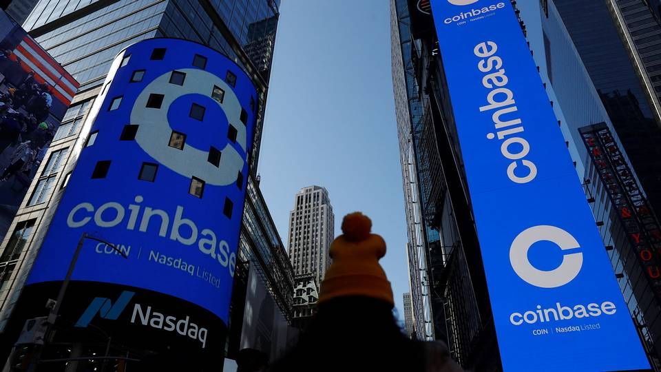 Coinbase blev noteret på Nasdaq i USA i april 2021. | Foto: Shannon Stapleton/Reuters/Ritzau Scanpix