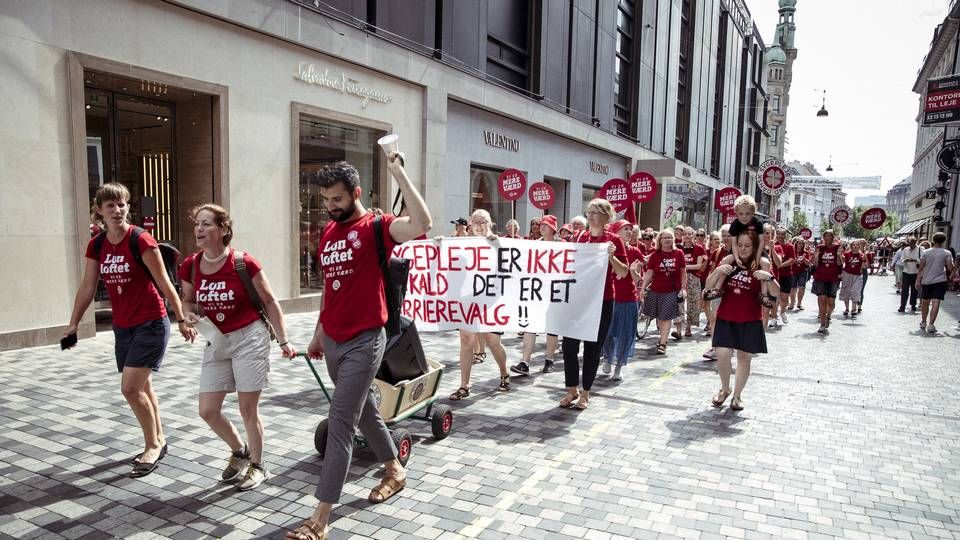 Sygepljerskernes strejke nærmer sig otte uger. | Foto: Christian Lykking/IND