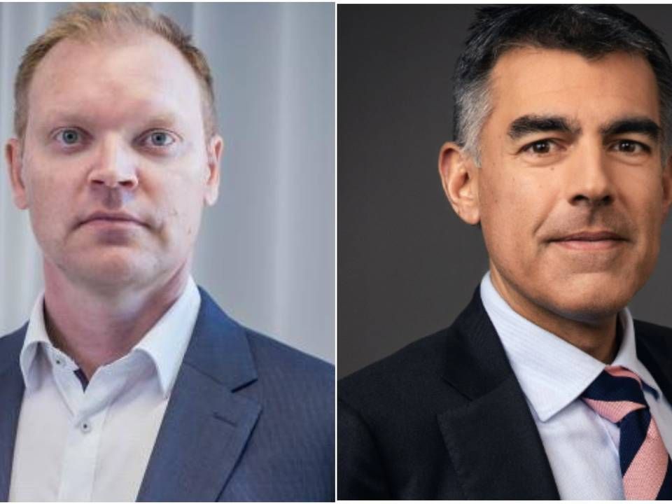 CEO of OP Asset Management Tuomas Virtala (r.) and CEO of Aktia Bank Plc Mikko Ayub.