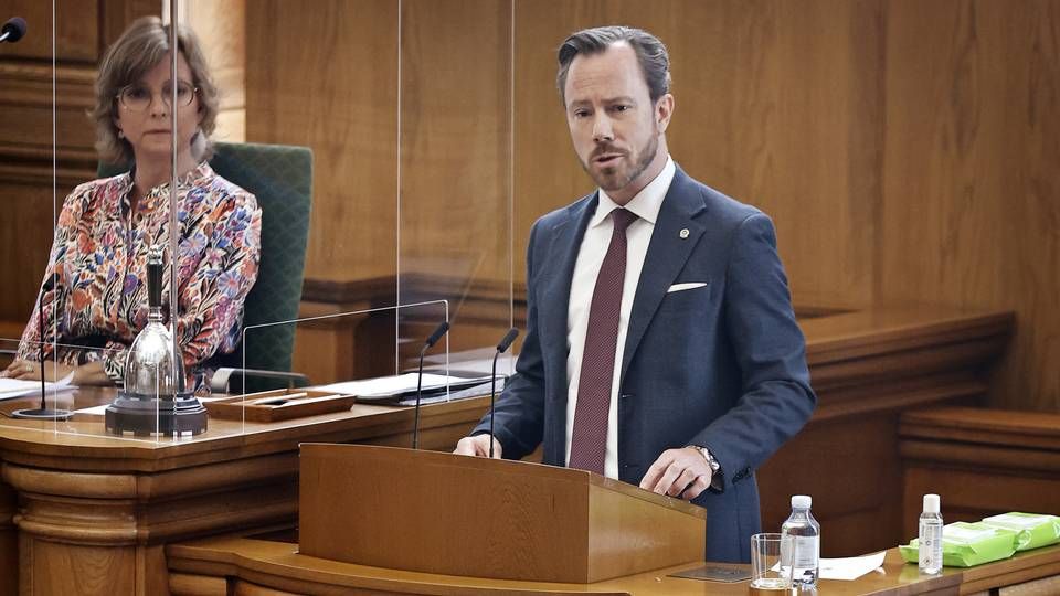 Venstre-formand Jakob Ellemann-Jensen vil tage penge fra ledige nyuddannede og bruge dem på grøm omstilling. | Foto: Jens Dresling