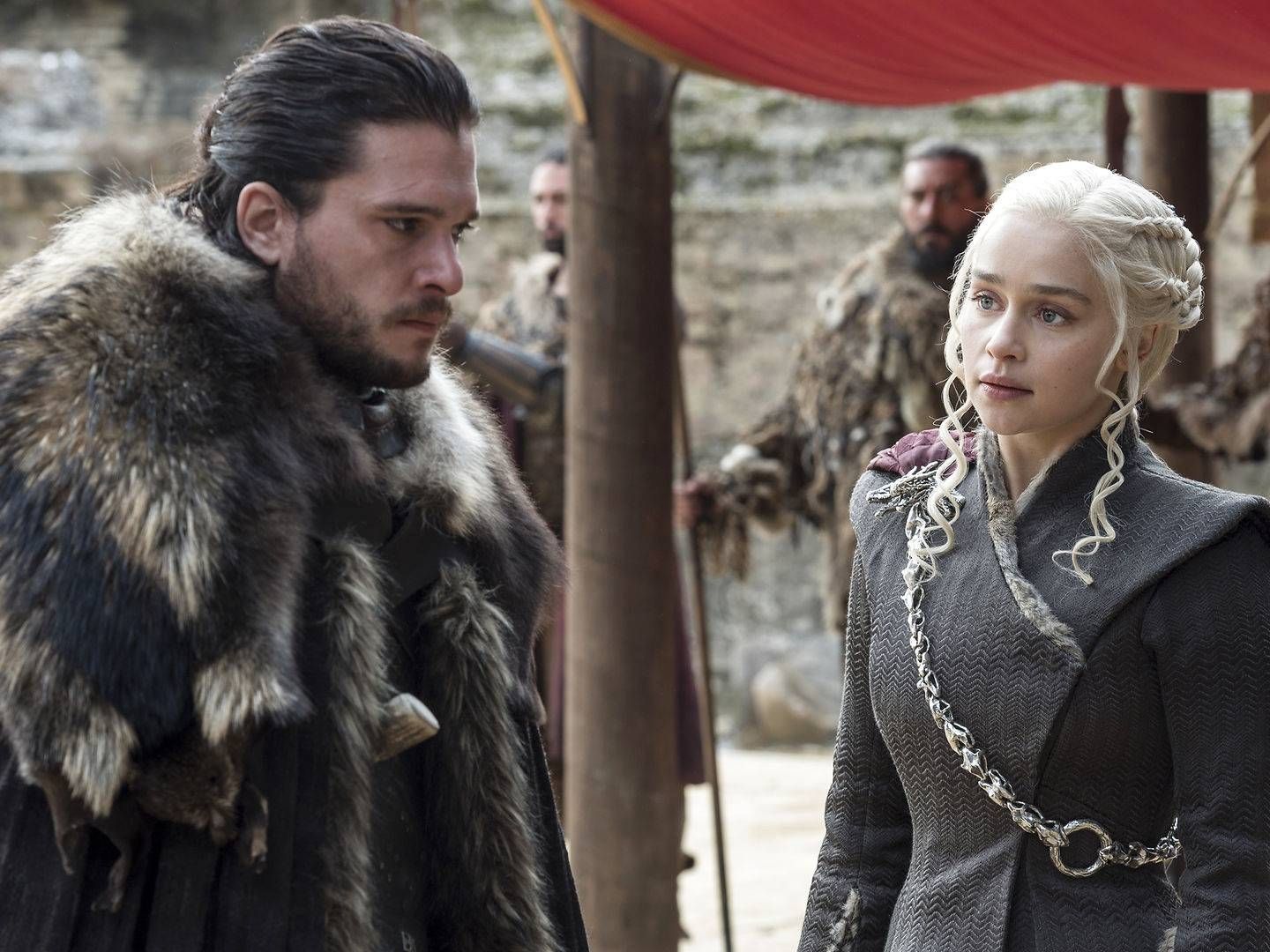 Da den sidste sæson af HBO-serien Game of Thrones med Kit Harrington (tv) og Emilia Clarke (th) rullede over skærmen var det i 207 lande. De kommende år satser Mikkeller på at komme med ud til de mange millioner seere. | Foto: Macall B. Polay/AP/Ritzau Scanpix