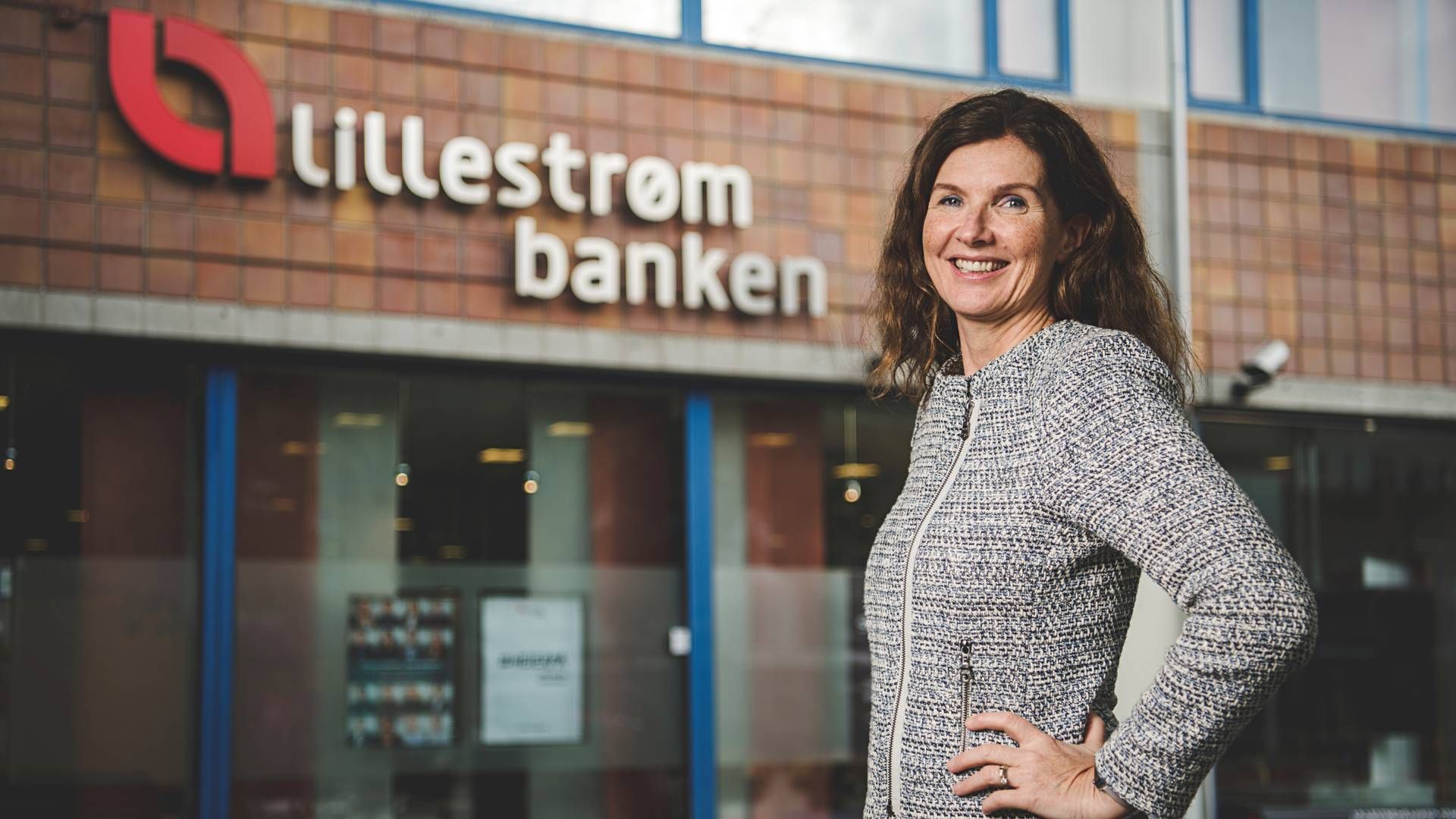 Administrerende banksjef Siri Berggreen i Lillestrømbanken forteller om vekst i lokalmarkedet. | Foto: Benjamin A. Ward
