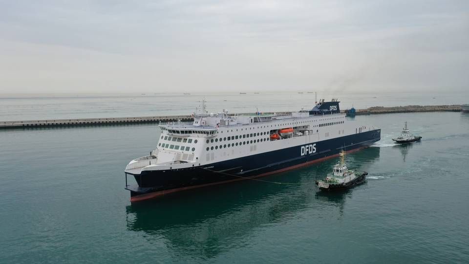 Ny DFDS-færge på Dover-Calais, hvor det danske færge- og logistikselskab møder ny konkurrence fra Irish Ferries. DFDS-færgen hedder Cote Opale | Foto: PR-foto: DFDS