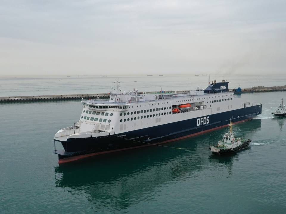 Ny DFDS-færge på Dover-Calais, hvor det danske færge- og logistikselskab møder ny konkurrence fra Irish Ferries. DFDS-færgen hedder Cote Opale | Foto: PR-foto: DFDS