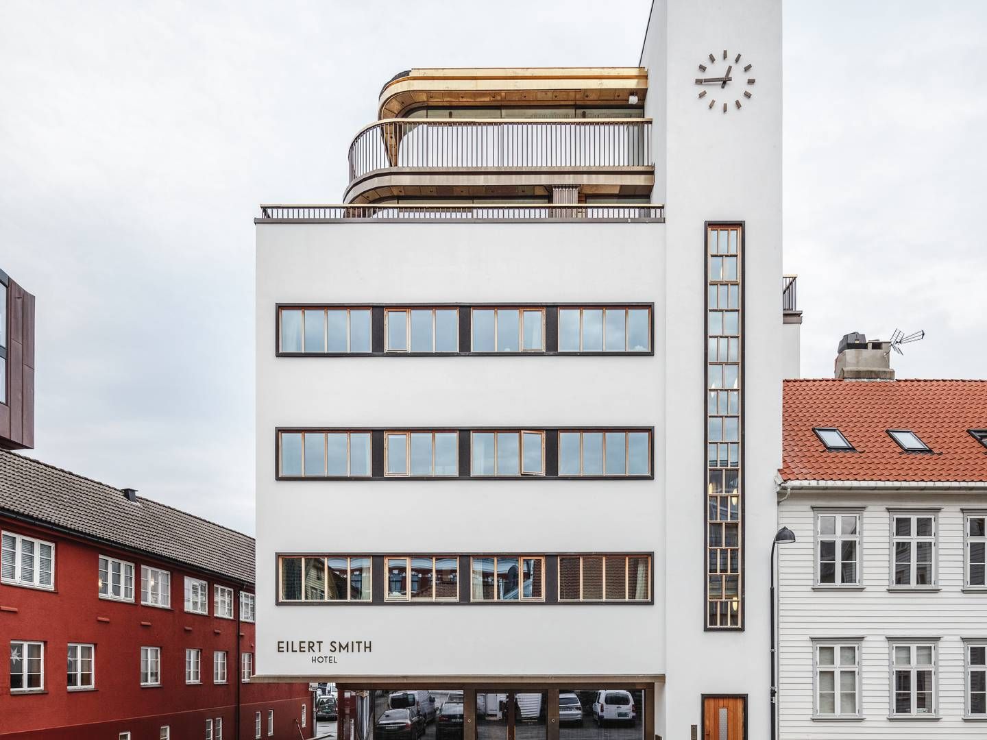 UNIKT: Bygningen til Eilert Smith Hotel ble oppført i andre halvdel av 30-tallet. Hotellet har fått sitt navn etter Stavanger-arkitekten Eilert Smith, som altså tegnet dette bygget. | Foto: Eilert Smith Hotel