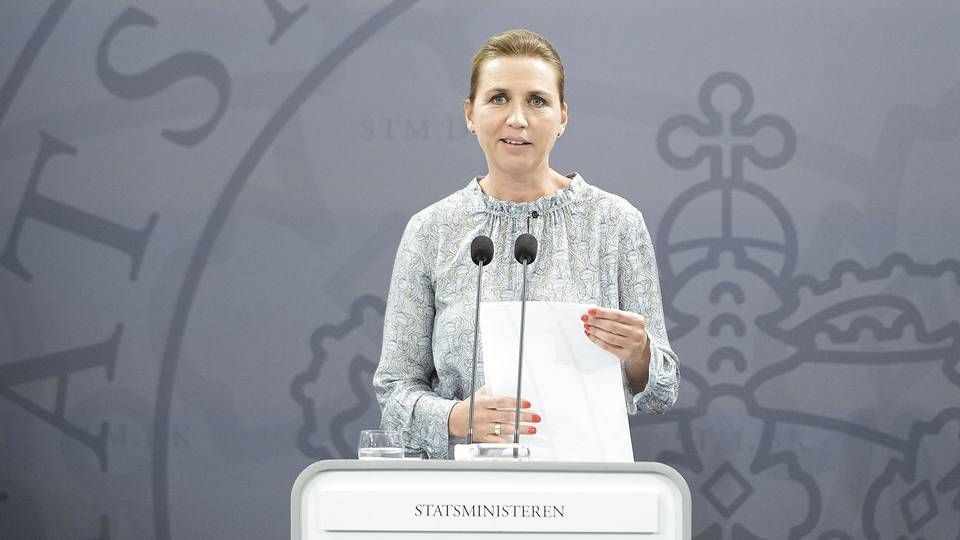 Mette Frederiksen på pressemødet. | Foto: Martin Sylvest/Ritzau Scanpix