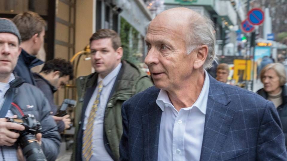TJENER PÅ EIENDOM: Øystein Tvenge opplever opptur i eiendomsmarkedet, her på vei inn på John Fredriksens julelunsj i 2019 | Foto: NTB
