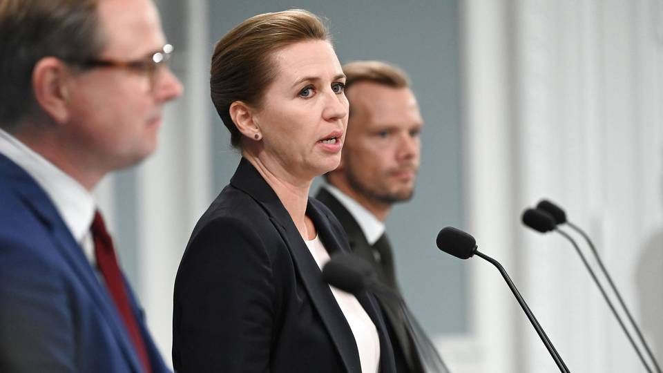 Statsminister Mette Frederiksen, finansminister Nicolai Wammen og beskæftigelsesminister Peter Hummelgaard holder pressemøde om reformudspillet: 'Danmark kan mere I' i Spejlsalen i Statsministeriet i København | Foto: Philip Davali/Ritzau Scanpix