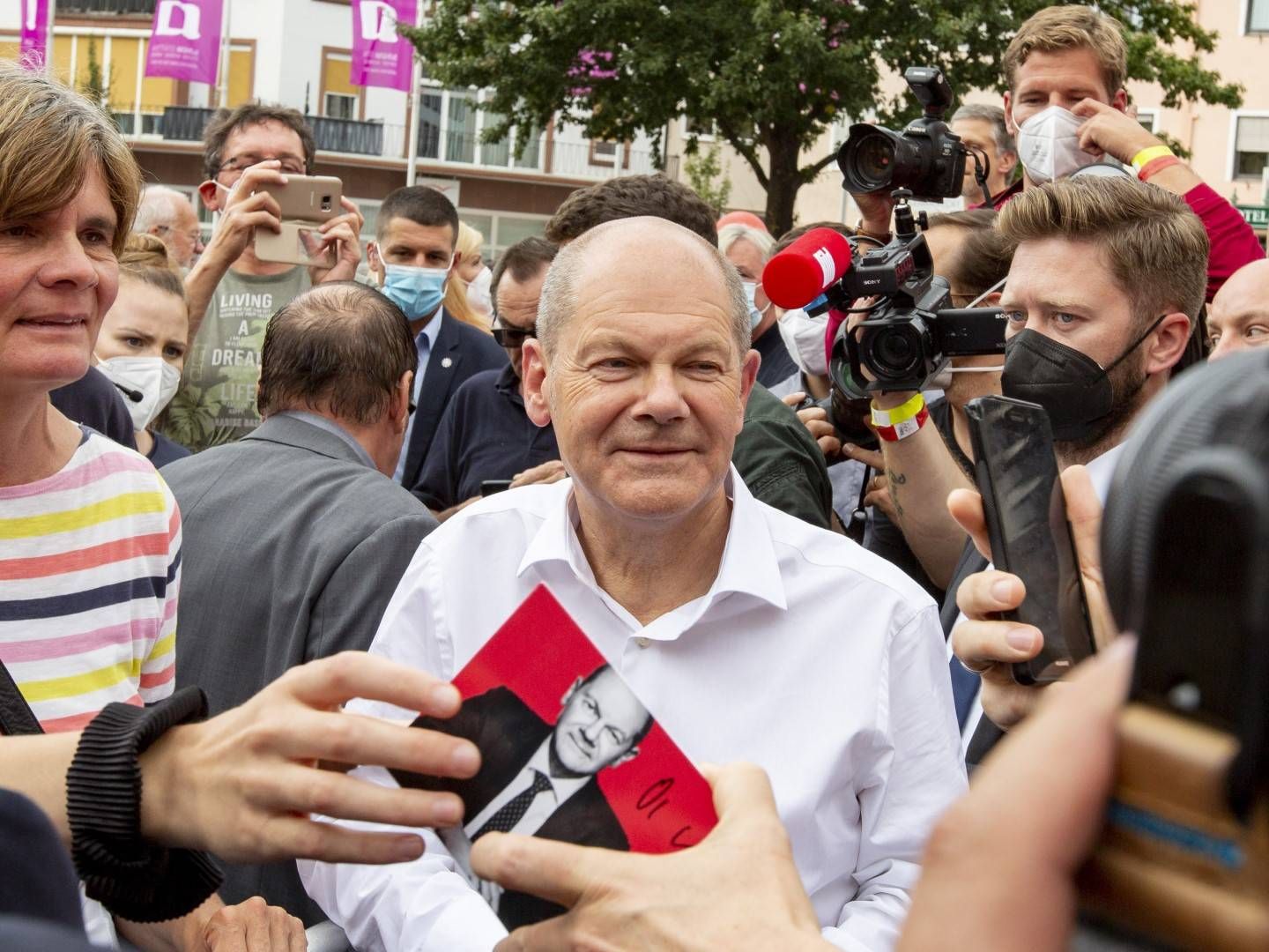 Olaf Scholz auf Wahlkampftour in Worms | Foto: picture alliance/dpa | View