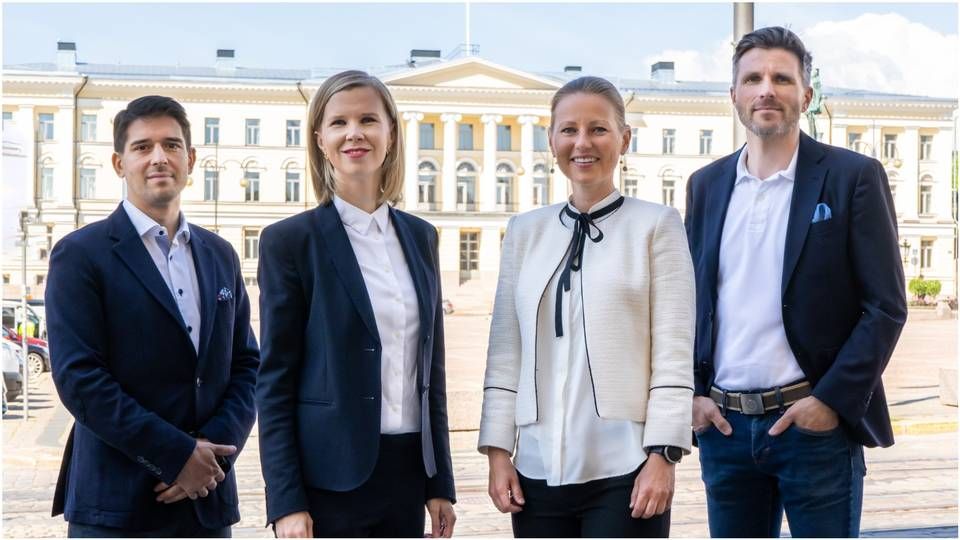 Investment team of University of Helsinki: Marko Berg (l.), Minna Kontro, Teresa Platan and Anders Ekholm. | Photo: University of Helsinki PR.