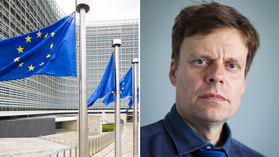 Tilman Lüder, links das EU-Gebäude am Rond-Point Schuman in Brüssel | Foto: Europäische Kommission