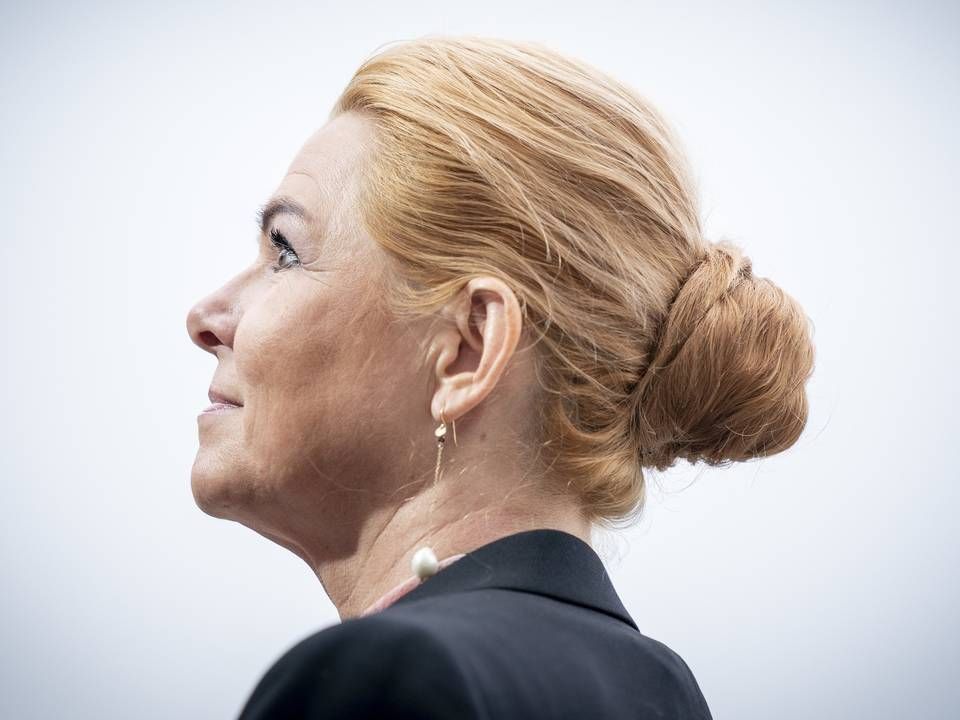 Tidligere udlændingeminister Inger Støjberg blev mandag for første gang afhørt i Rigsretten i Eigtveds Pakhus i København. | Foto: LISELOTTE SABROE
