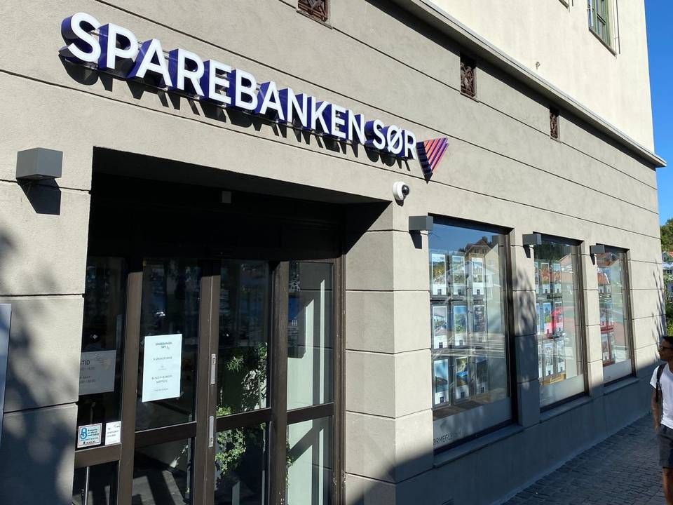 Sparebanken Sør sitt kontor i Mandal. | Foto: Magnus Eidem