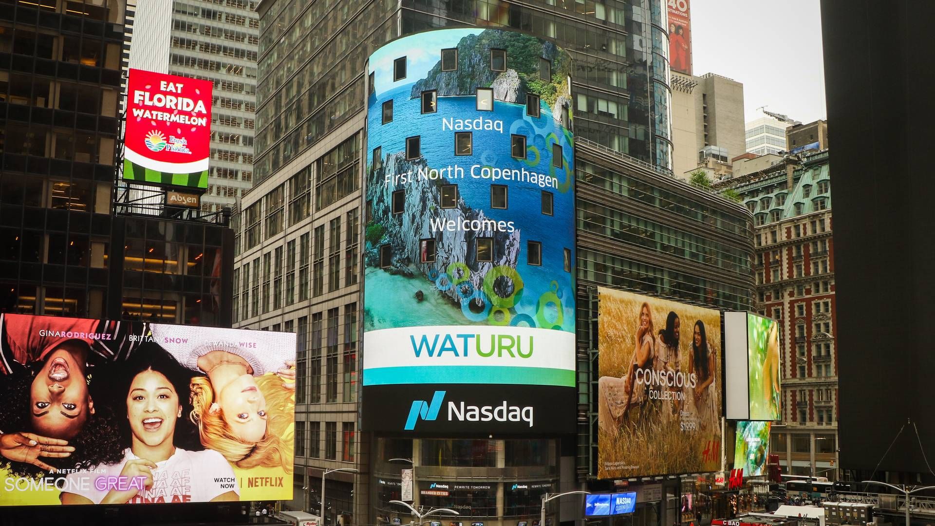 Sådan så det ud, da Waturu Holding i 2019 blev børsnoteret på vækstbørsen First North i København. | Foto: Nasdaq Copenhagen / PR