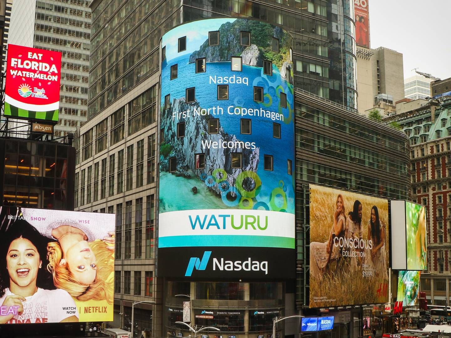 Sådan så det ud, da Waturu Holding i 2019 blev børsnoteret på vækstbørsen First North i København. | Foto: Nasdaq Copenhagen / PR