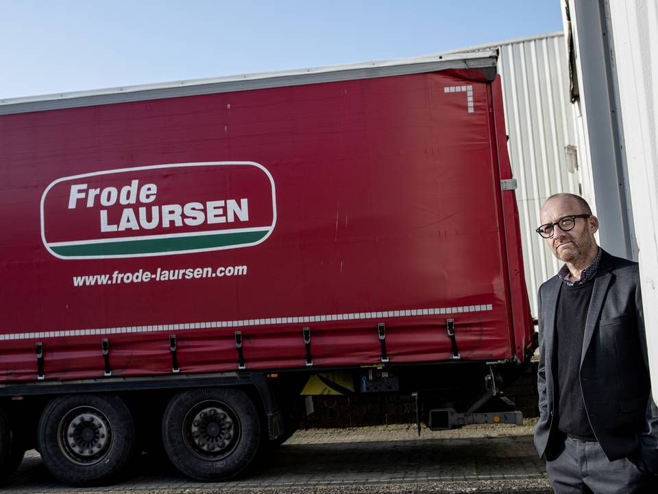Frode Laursen med adm. direktør Thomas Corneliussen i spidsen, har investeret i 10 biogaslastbiler. | Foto: Casper Dalhoff/JPA