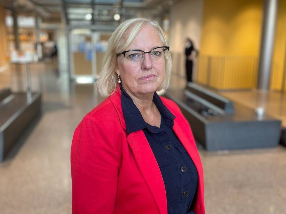 Vigdis Mathisen, leder i Finansforbundet, legger ikke skjul på at hun er opptatt av kompetanseheving. | Foto: Anne Grete Storvik