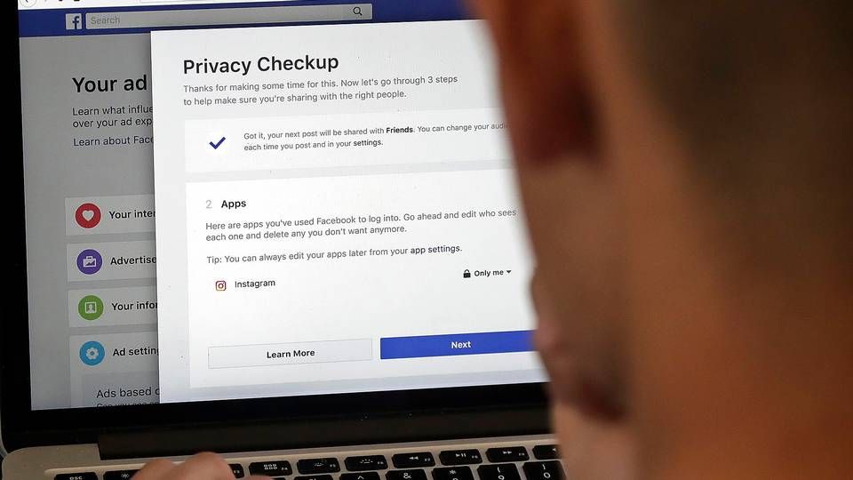 Det norske datatilsyn tør ikke bruge Facebook, hvis det skal kunne overholde GDPR-reglerne. Arkivfoto. | Foto: Jeff Chiu/AP/Ritzau Scanpix