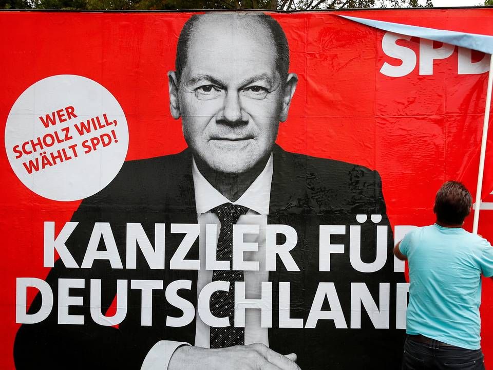 Olaf Scholz står ifølge prognoser til at blive Tysklands næste kansler. Posten skal overtages fra Angela Merkel, der besad posten i 16 år. | Foto: Wolfgang Rattay/REUTERS / X00227
