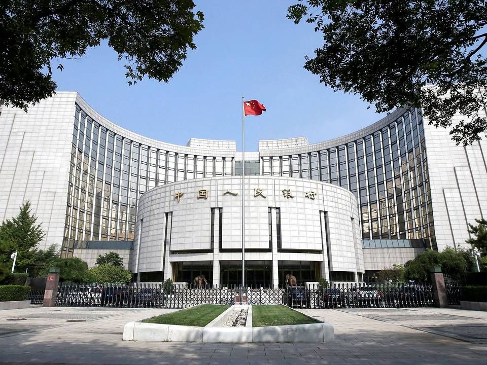 Den kinesiske centralbanks hovedsæde i Beijing. | Foto: Jason Lee/Reuters/Ritzau Scanpix