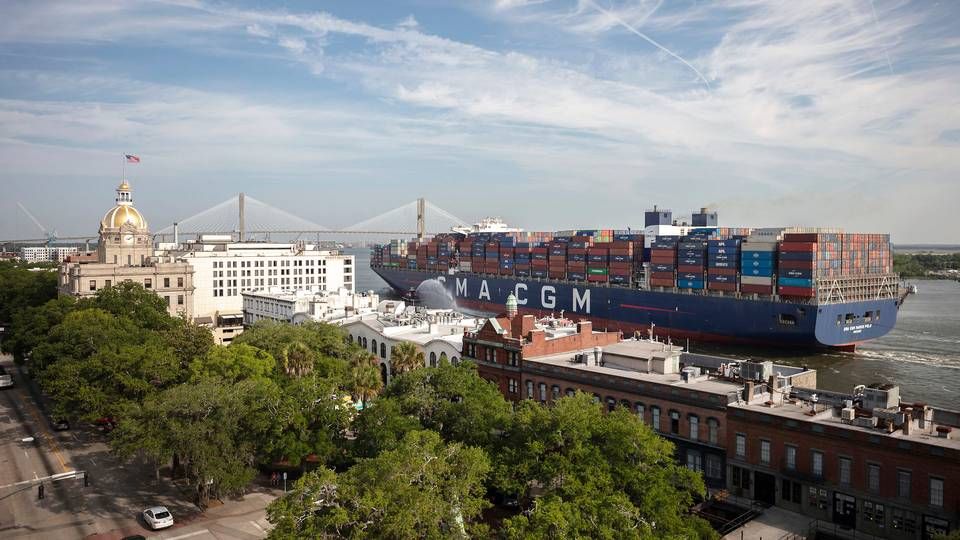 Port of Savannah på den amerikanske østkyst. | Foto: Stephen B. Morton/AP/Ritzau Scanpix