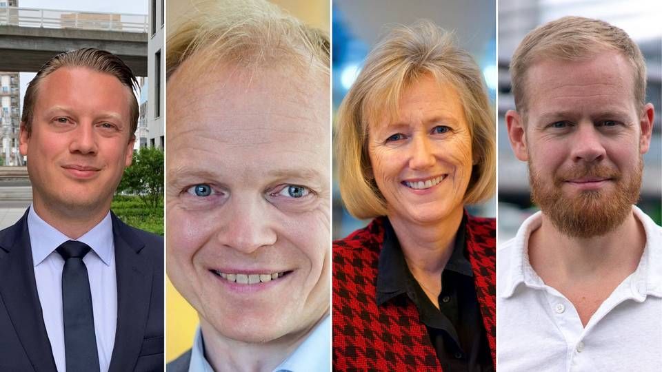 (f.v) Jørgen Taalesen, Gjensidige, Hallvard Natvik, Frende, Heidi Skaaret, Storebrand og Smen Rudi, Fremtind. | Foto: Pressebilder