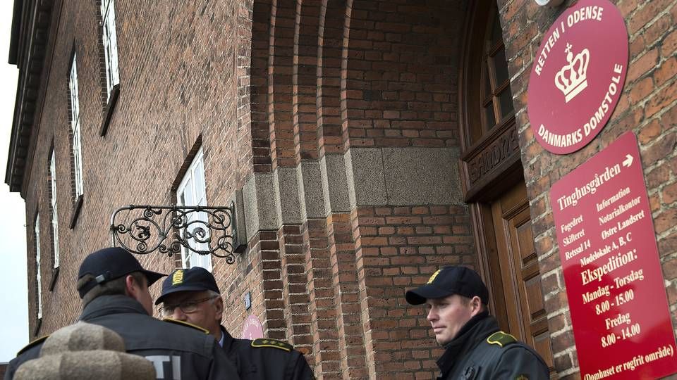 Retten i Odense, hvor den tidligere medarbejder hos Realdania By & Byg er blevet idømt tre et halvt års fængsel. | Foto: Mogens Flindt
