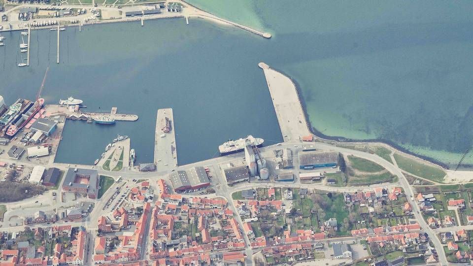 Havnen i vestfynske Assens skal de kommende år udvikles til byområde. | Foto: Styrelsen for Dataforsyning og Effektivisering