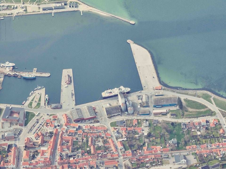 Havnen i vestfynske Assens skal de kommende år udvikles til byområde. | Foto: Styrelsen for Dataforsyning og Effektivisering