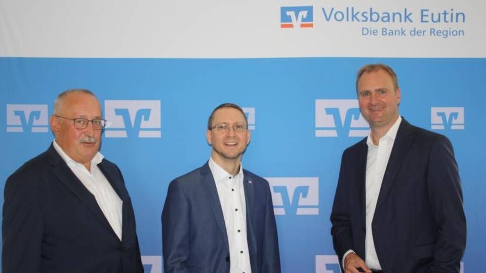 Vorstandssprecher Matthias Benkstein, designierter Vorstand Torben Mothes und Vorstandsmitglied Patrick Gütschow | Foto: Volksbank Eutin