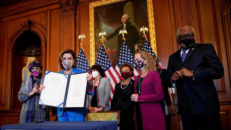 Nancy Pelosi, forsøger nu at presse infrastrukturpakken igennem hos sine egne partifæller. | Foto: ELIZABETH FRANTZ/REUTERS / X06757