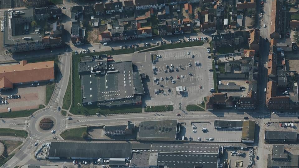 Coop Ejendommes projekt mellem Jomfrustien og Østergade i Hadersler er lagt op til at være fem bygninger, der rummer i alt 41 lejligheder i forskellige størrelser. | Foto: Klima-, Energi- og Forsyningsministeriet