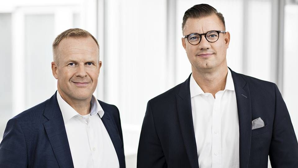 Morten Kierkegaard (tv.) erstatter Anders Gaba (th.) som adm. direktør i Nokas' danske forretning. | Foto: PR / Nokas