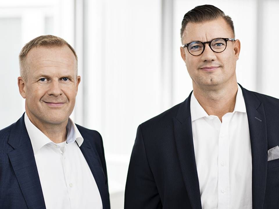 Morten Kierkegaard (tv.) erstatter Anders Gaba (th.) som adm. direktør i Nokas' danske forretning. | Foto: PR / Nokas