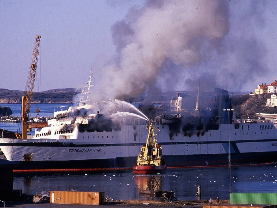 Branden ombord på Scandinavian Star kostede 159 mennesker livet i april 1990. | Foto: Carsten Ingemann