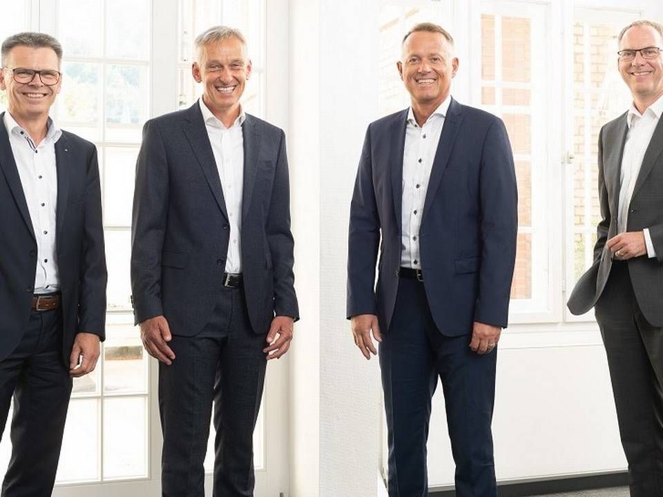 (v.l.n.r.) Michael Hoffmann, Carsten Müller (Sprecher), Ralf Heß, Klaus Steckmann | Foto: Volksbank Kurpfalz