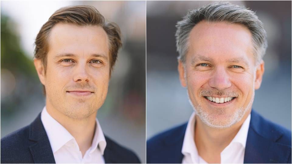 POPPELHAGEN «BACK ON TRACK»: Prosjektutvikler Michael Taarneby Søbstad og utviklingsdirektør John Martin Pedersen kan glede seg over at prosjektet på Nordstrand endelig er sendt til politisk behandling. | Foto: Neptune Properties