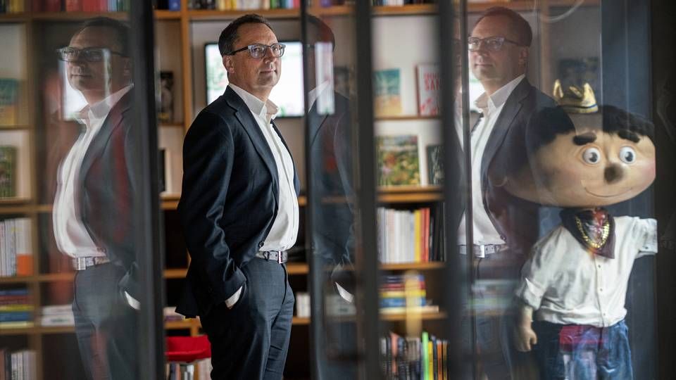 Gyldendals administrerende direktør, Morten Hesseldahl, fortæller, at lex.dk, som benyttes af over en million om måneden, lukker, hvis der ikke kommer hjælp fra det offentlige. | Foto: Stine Bidstrup/ERH