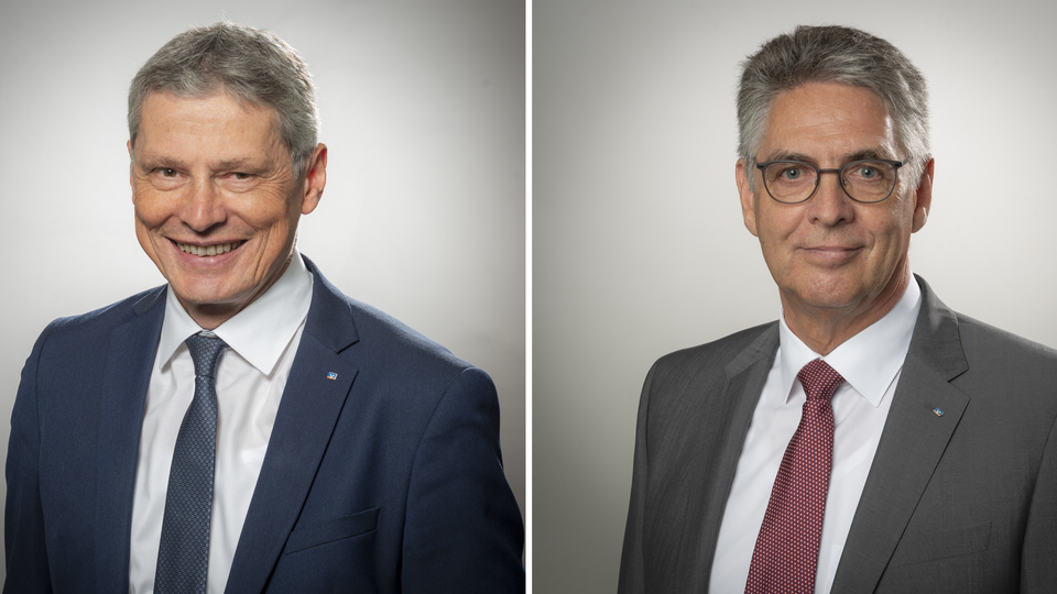 (v.l.) Herbert Kleinmann, Franz-Josef Heidermann, Vorstände der Volksbank Bocholt | Foto: Volksbank Bocholt