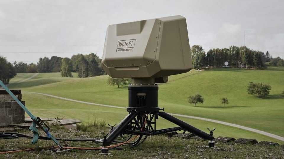 Væksten hos Weibel Scientific skal blandt andet komme fra nyudviklede radarer som denne, der kaldes Xenta, og som kan se droner og bruges til nærluftsforsvar. | Foto: Weibel Scientific / PR