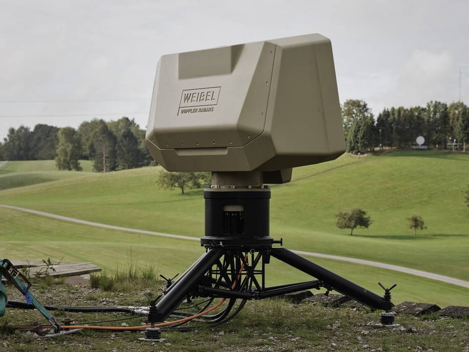 Væksten hos Weibel Scientific skal blandt andet komme fra nyudviklede radarer som denne, der kaldes Xenta, og som kan se droner og bruges til nærluftsforsvar. | Foto: Weibel Scientific / PR