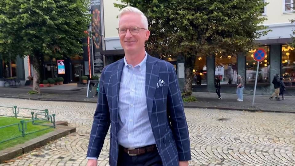 Arkivbilde. Trygs konsernsjef Morten Hübbe leverte gode kvartals- og årsresultater for forsikringsselskapet. Her fra et besøk i Bergen høsten 2021. | Foto: FinansWatch/Joar Grindheim