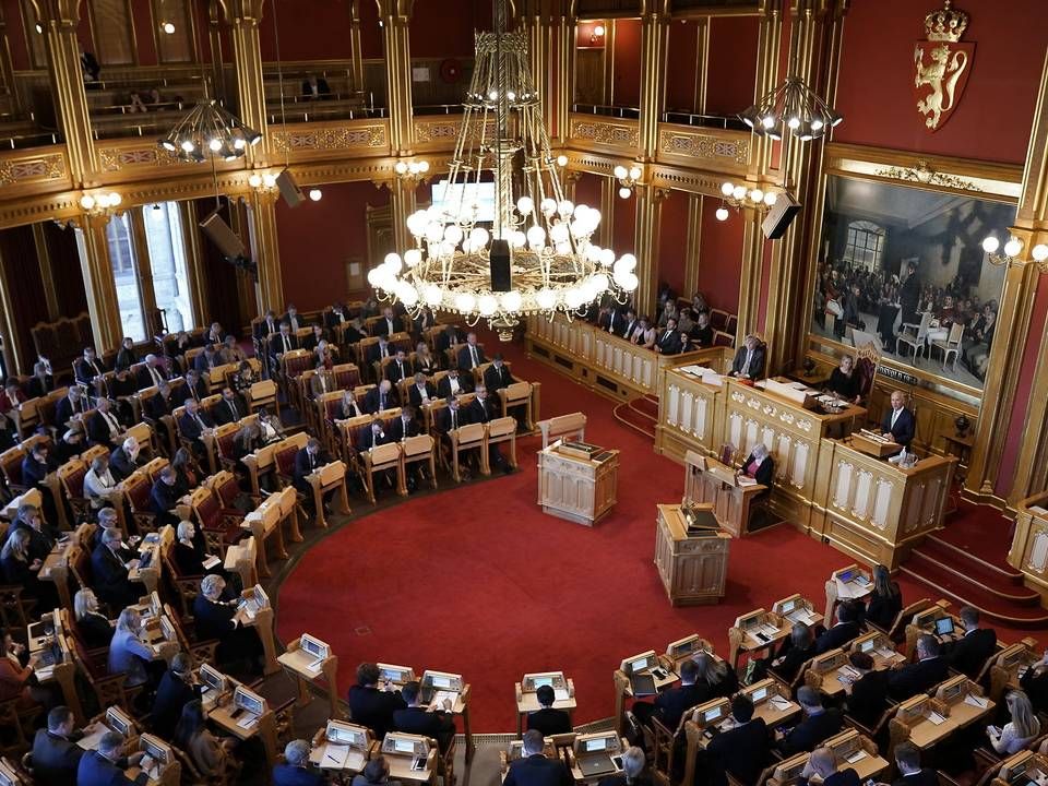 The Norwegian parliament discusses the 2022 state budget proposal. | Photo: Stian Lysberg Solum/NTB/Ritzau Scanpix