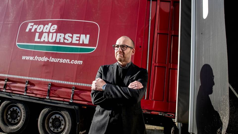 Thomas Corneliussen, direktør hos Frode Laursen, som har investeret i ti biogaslastbiler til selskabets danske afdeling. | Foto: Casper Dalhoff/Ritzau Scanpix