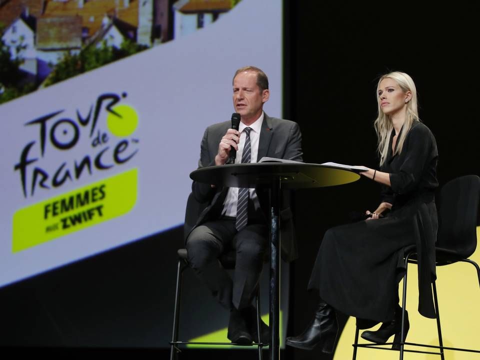 Tour de France direktør, Christian Prudhomme og direktør for kvindernes Tour de France, Marion Rousse, præsenterede næste års løb i sidste uge. | Foto: GONZALO FUENTES/REUTERS/Ritzau Scanpix