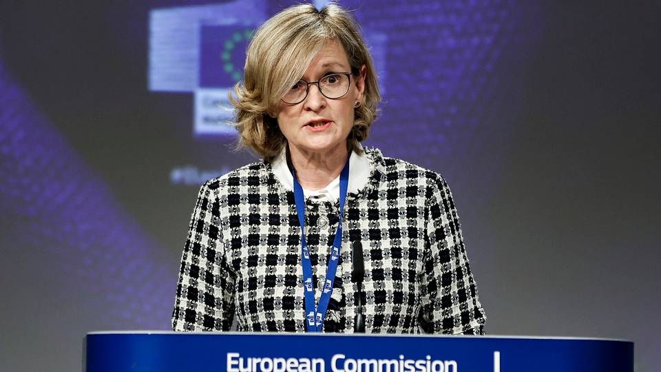 Det bliver blandt andet Mairead McGuinness, EU-kommissær med ansvar for det finansielle område, som skal præsentere lovforslaget på onsdag. | Foto: Kenzo Tribouillard/AP/Ritzau Scanpix