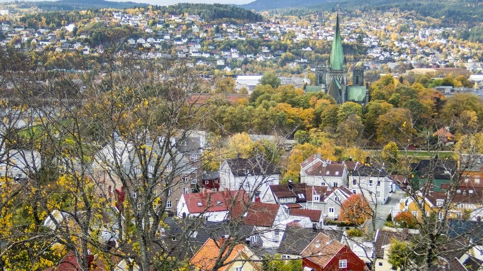 Nidarosdomen, Pappenheim og Trondheim by sett fra Kristiansten festning. | Foto: Gorm Kallestad / NTB