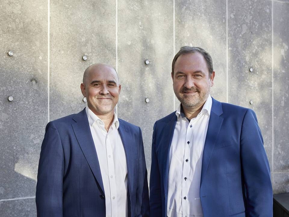 Henrik Frost Sørensen og Kent Nielsen. Begge erhvervsdirektører og partnere i EDC Erhverv Poul Erik Bech Aarhus. | Foto: EDC Erhverv Poul Erik Bech PR