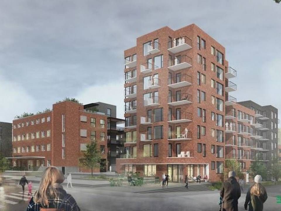 320 BOLIGER: Selvaag Bolig ønsker å erstatte industribyggene på Løren med boliger | Foto: Spor arkitekter/Selvaag Bolig